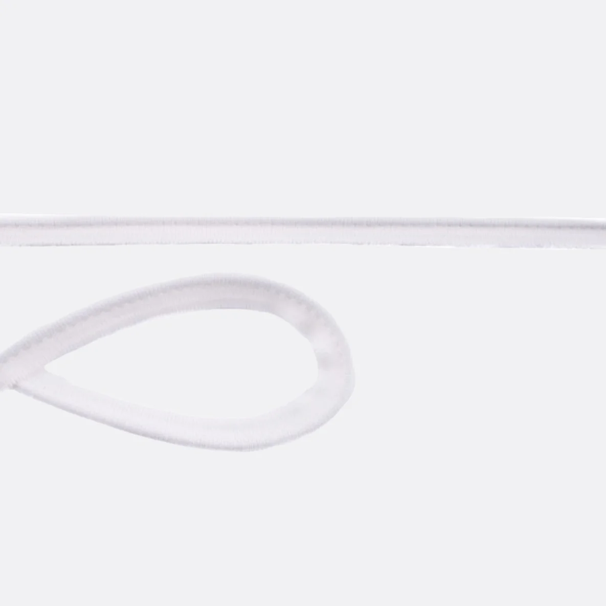 Elastisches Paspelband aus Baumwolljersey in Ecru