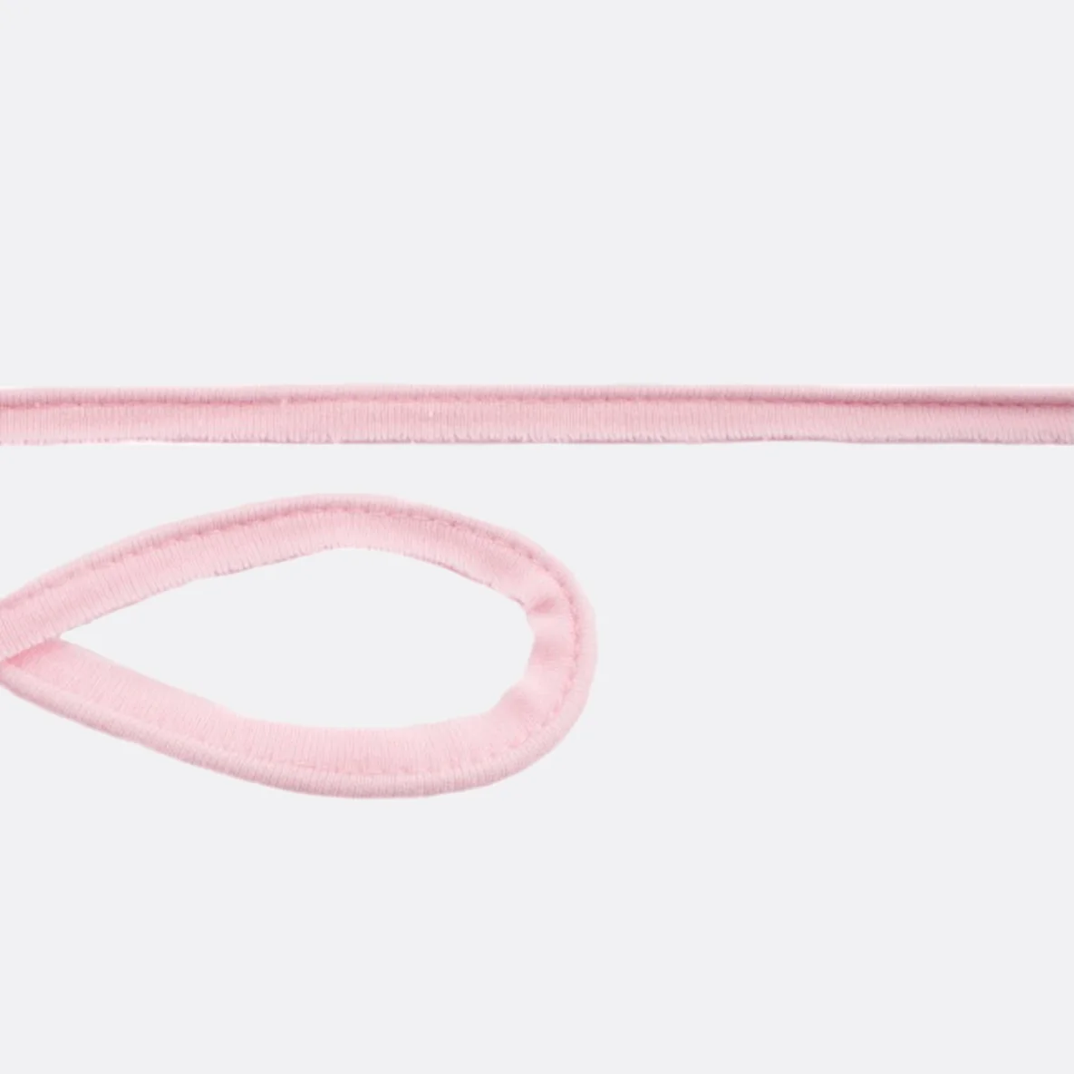 Elastisches Paspelband aus Baumwolljersey in Hellrosa
