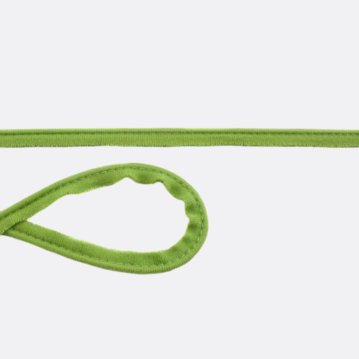 Elastisches Paspelband aus Baumwolljersey in Kiwi