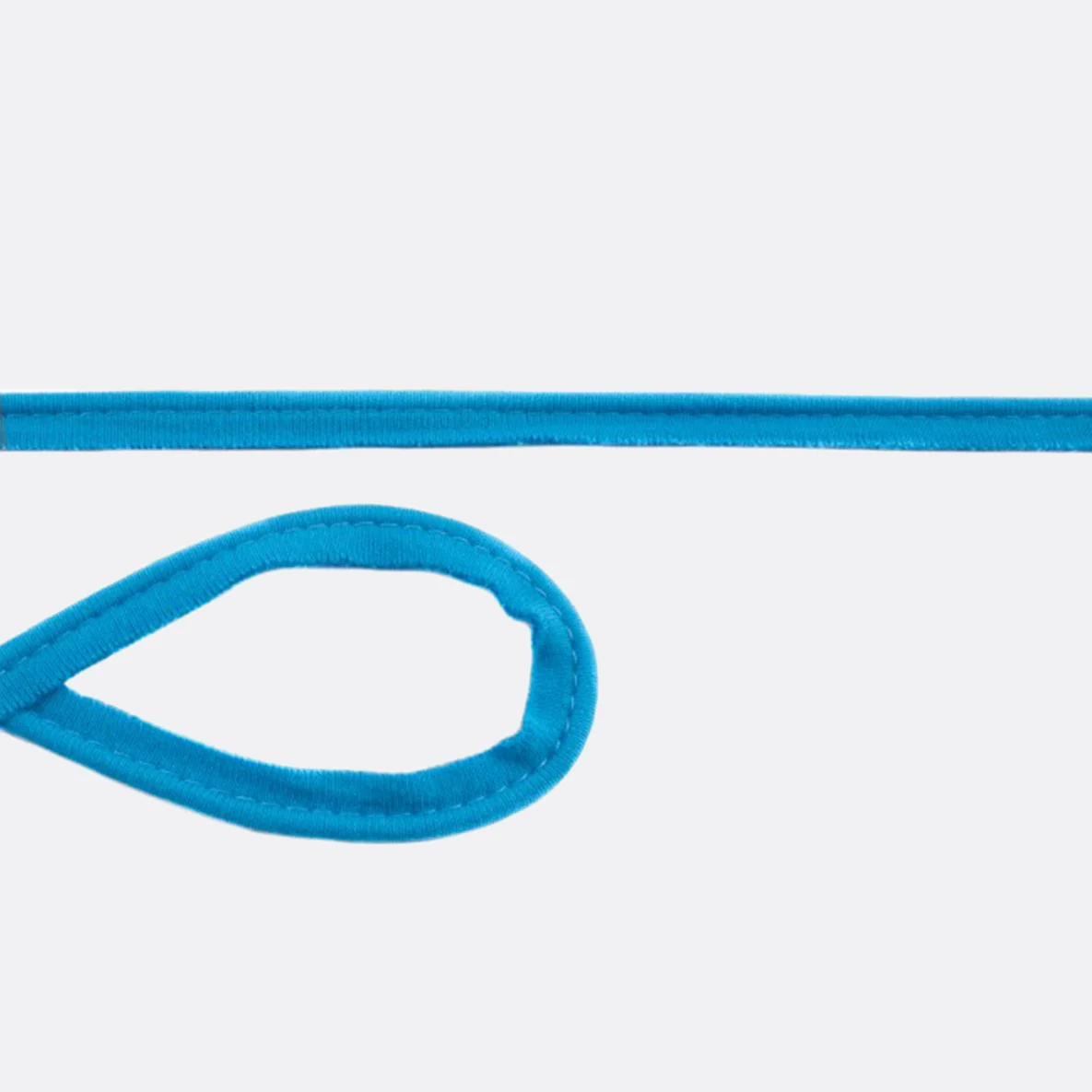 Elastisches Paspelband aus Baumwolljersey in Türkis