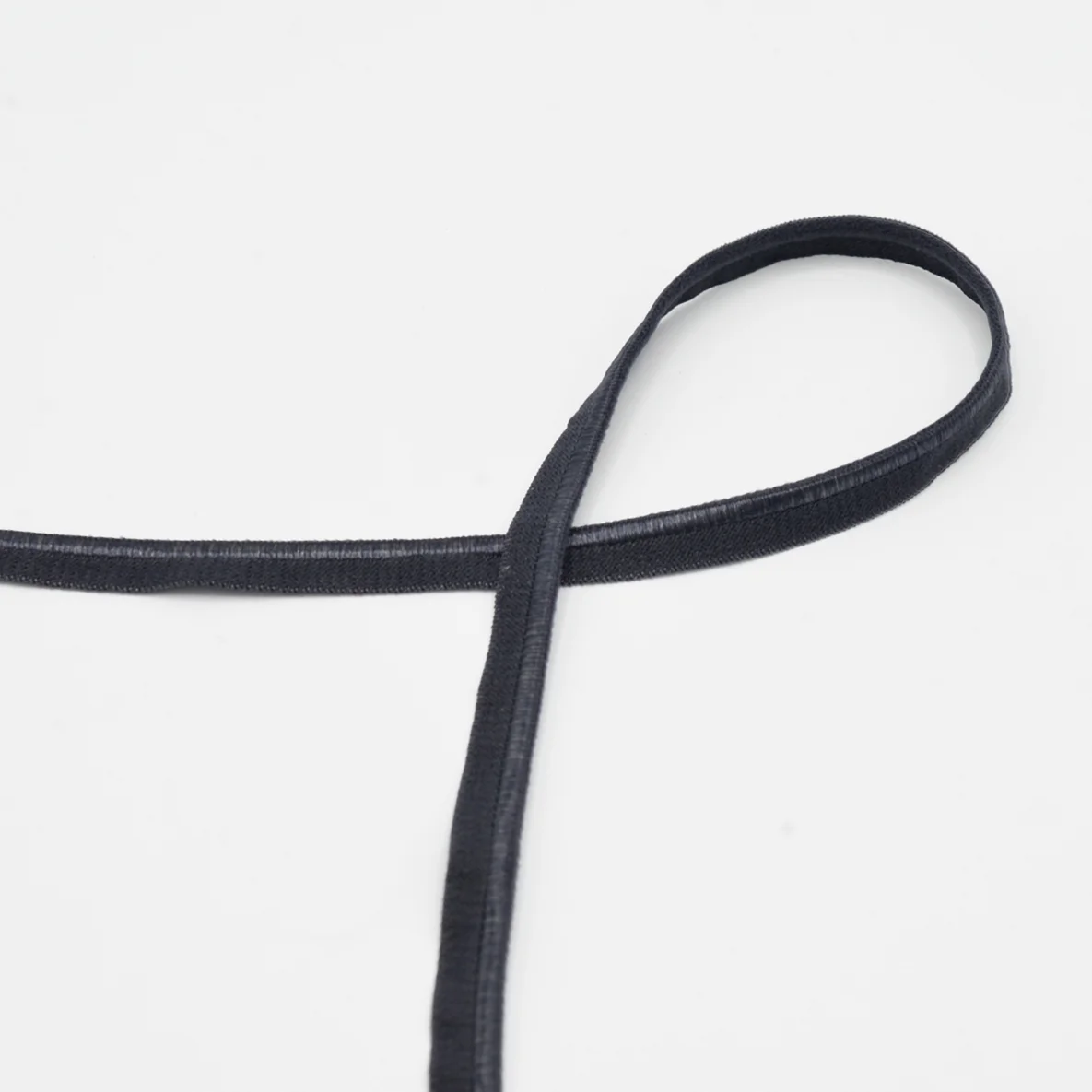 Elastisches Paspelband, 10 mm breit, in Anthrazit