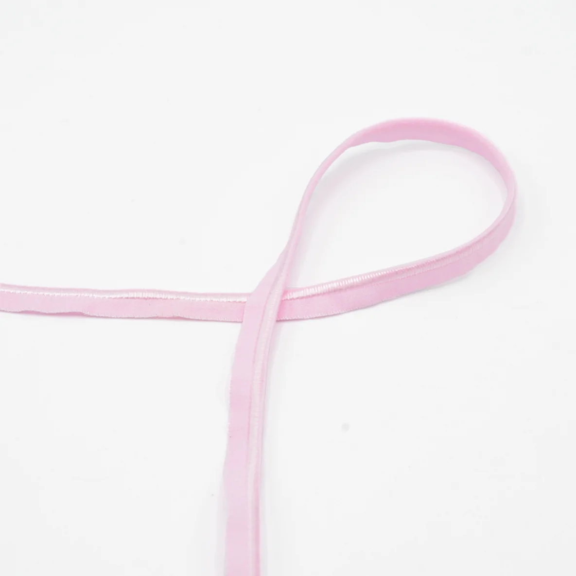 Elastisches Paspelband, 10 mm breit, in Baby Rose