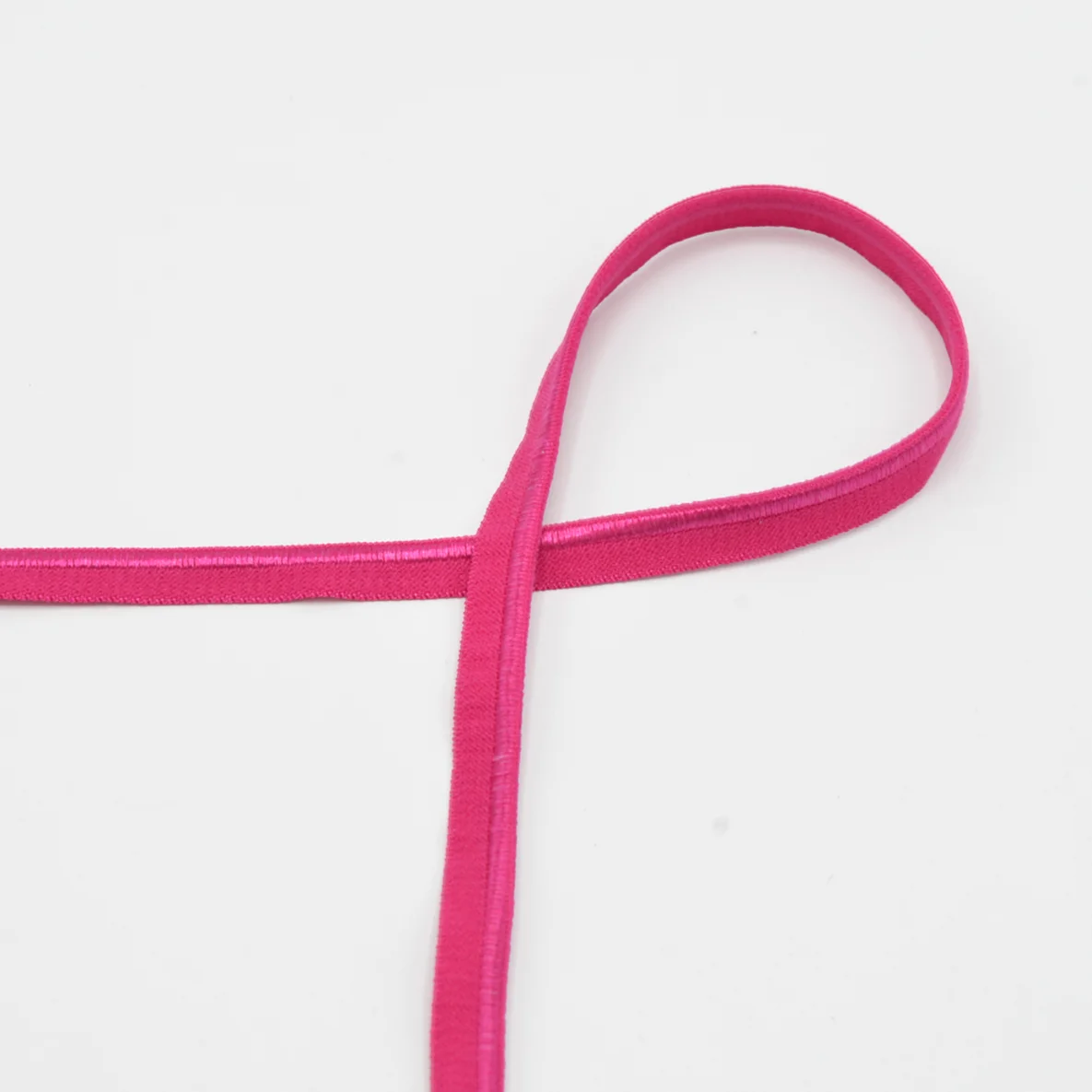 Elastisches Paspelband, 10 mm breit, in Fuchsia