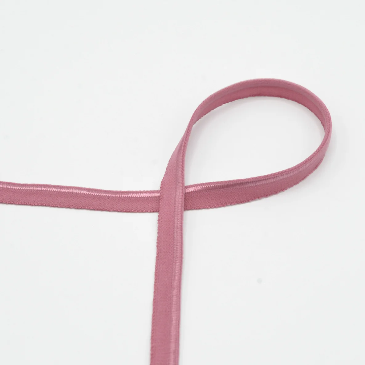 Elastisches Paspelband, 10 mm breit, in Old Rose