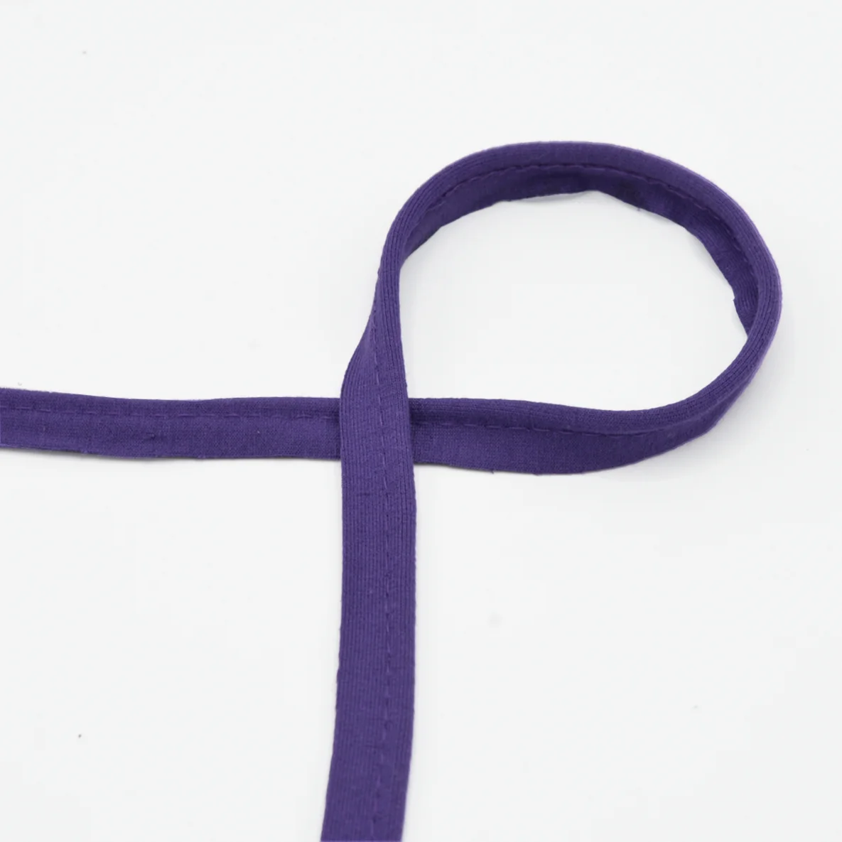 Elastische Biese aus Jersey, 10 mm in Dark Purple