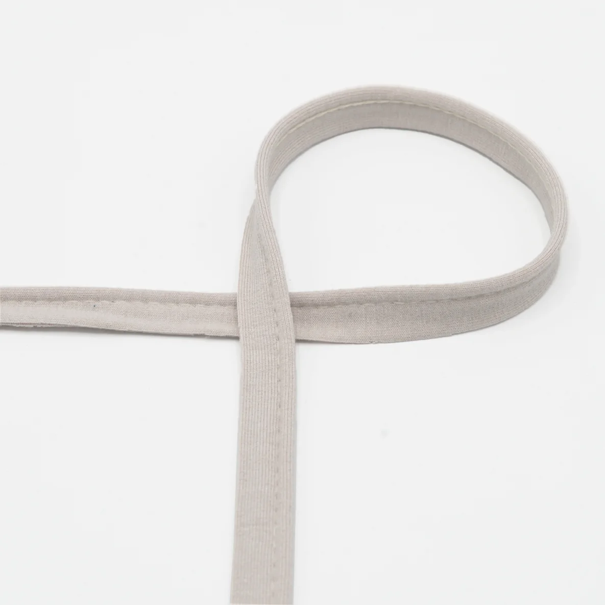 Elastische Biese aus Jersey, 10 mm, in Sand