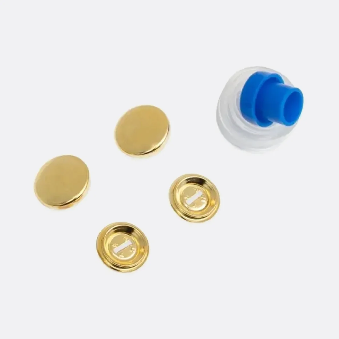 PRYM Überziehbare Knöpfe mit Werkzeug, Goldfarbig, 19mm, 5 Stück
