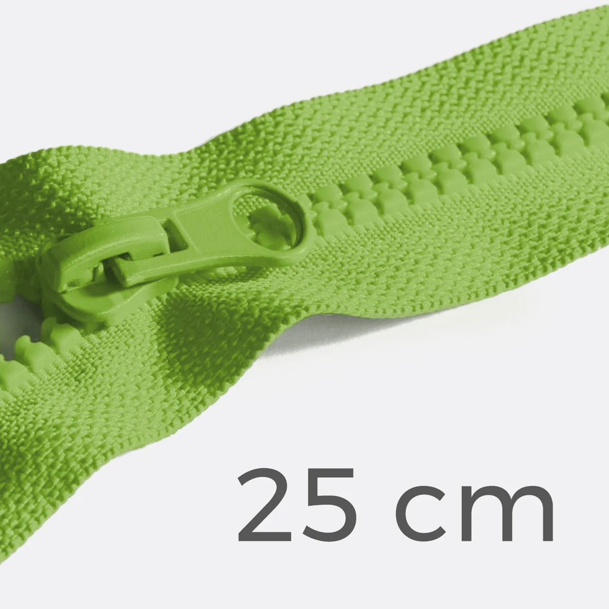 Teilbarer Reißverschluss, 25 cm, in Apfelgrün B44