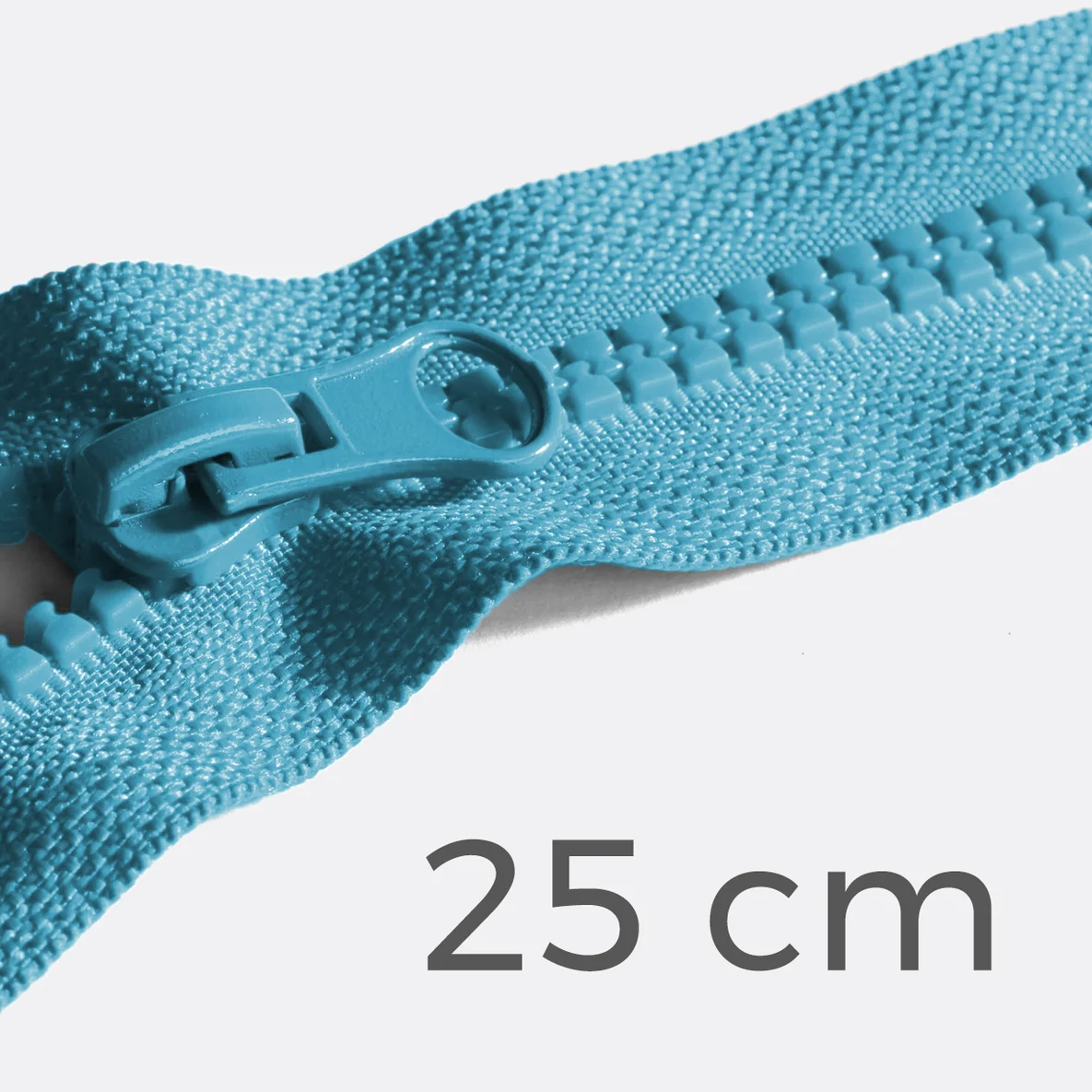 Teilbarer Reißverschluss, 25 cm, in Aquablau D905