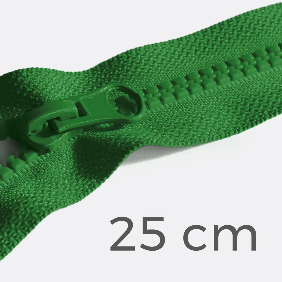 Teilbarer Reißverschluss, 25 cm, in Grasgrün D52