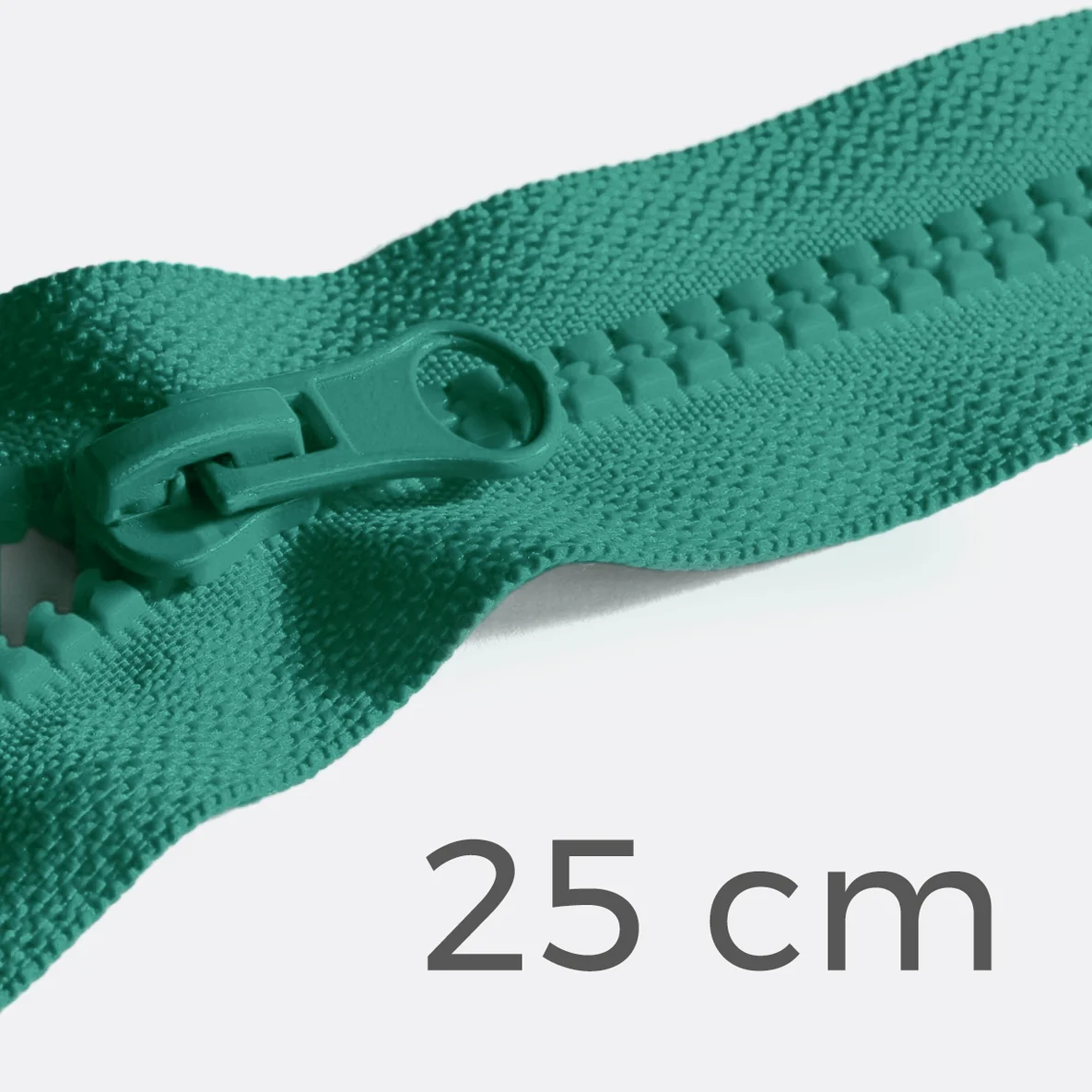 Teilbarer Reißverschluss, 25 cm, in Jadegrün B29