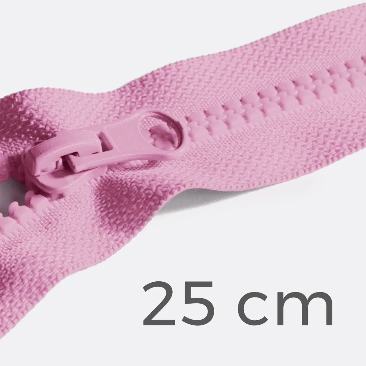 Teilbarer Reißverschluss, 25 cm, in Kräftigem Rosa B57