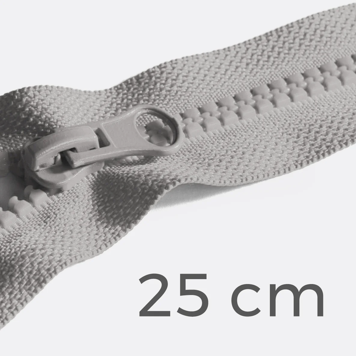 Teilbarer Reißverschluss, 25 cm, in Mausgrau B24