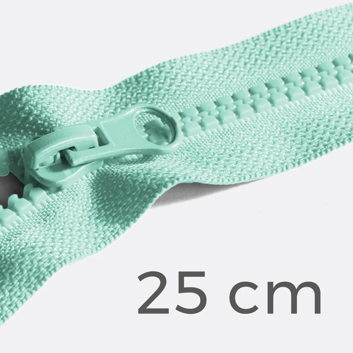 Teilbarer Reißverschluss, 25 cm, in Mint D871