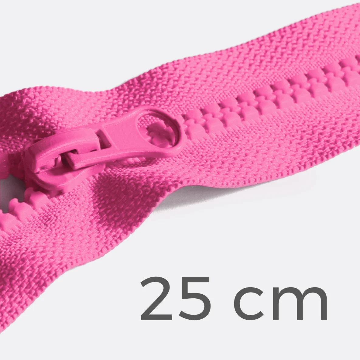 Teilbarer Reißverschluss, 25 cm, in Pink B47