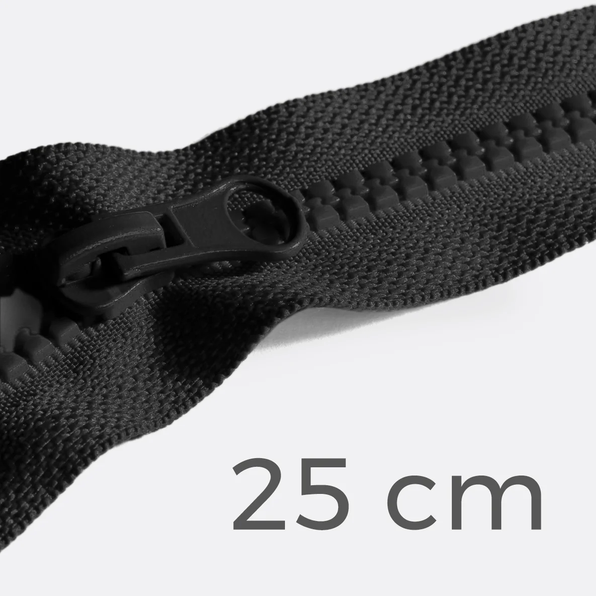 Teilbarer Reißverschluss, 25 cm, in Schwarz B5