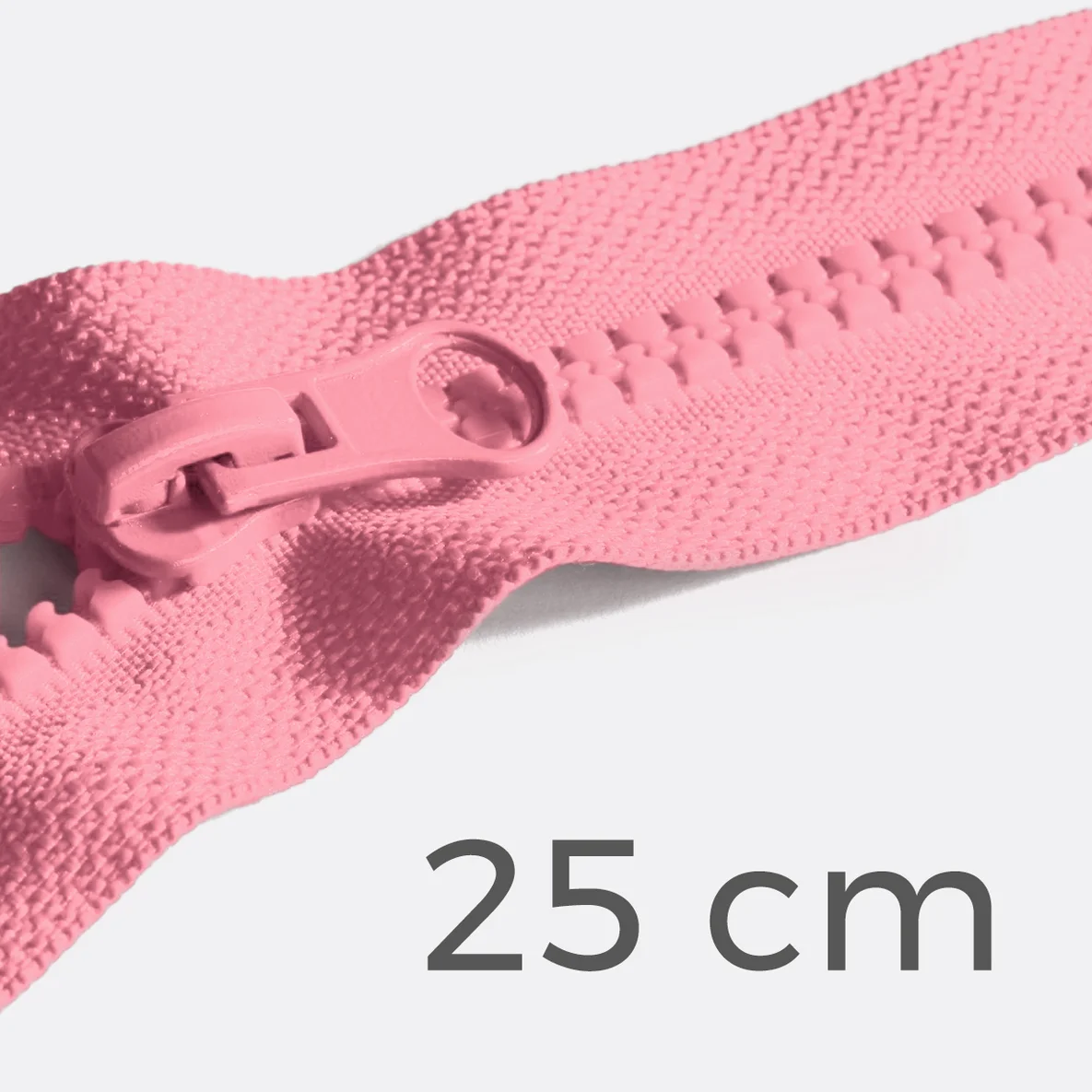 Teilbarer Reißverschluss, 25 cm, in Schweinchenrosa D322