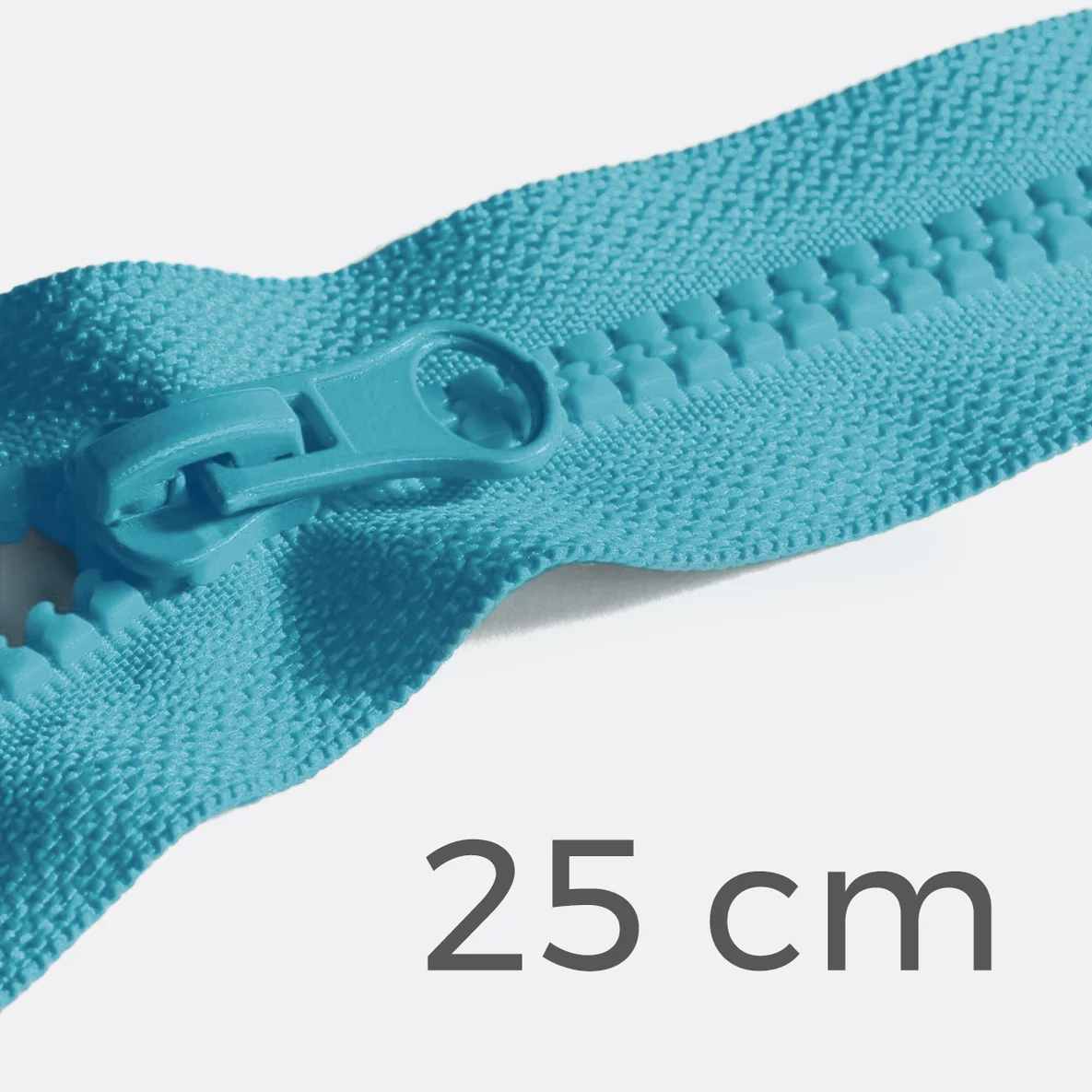 Teilbarer Reißverschluss, 25 cm, in Türkis B46