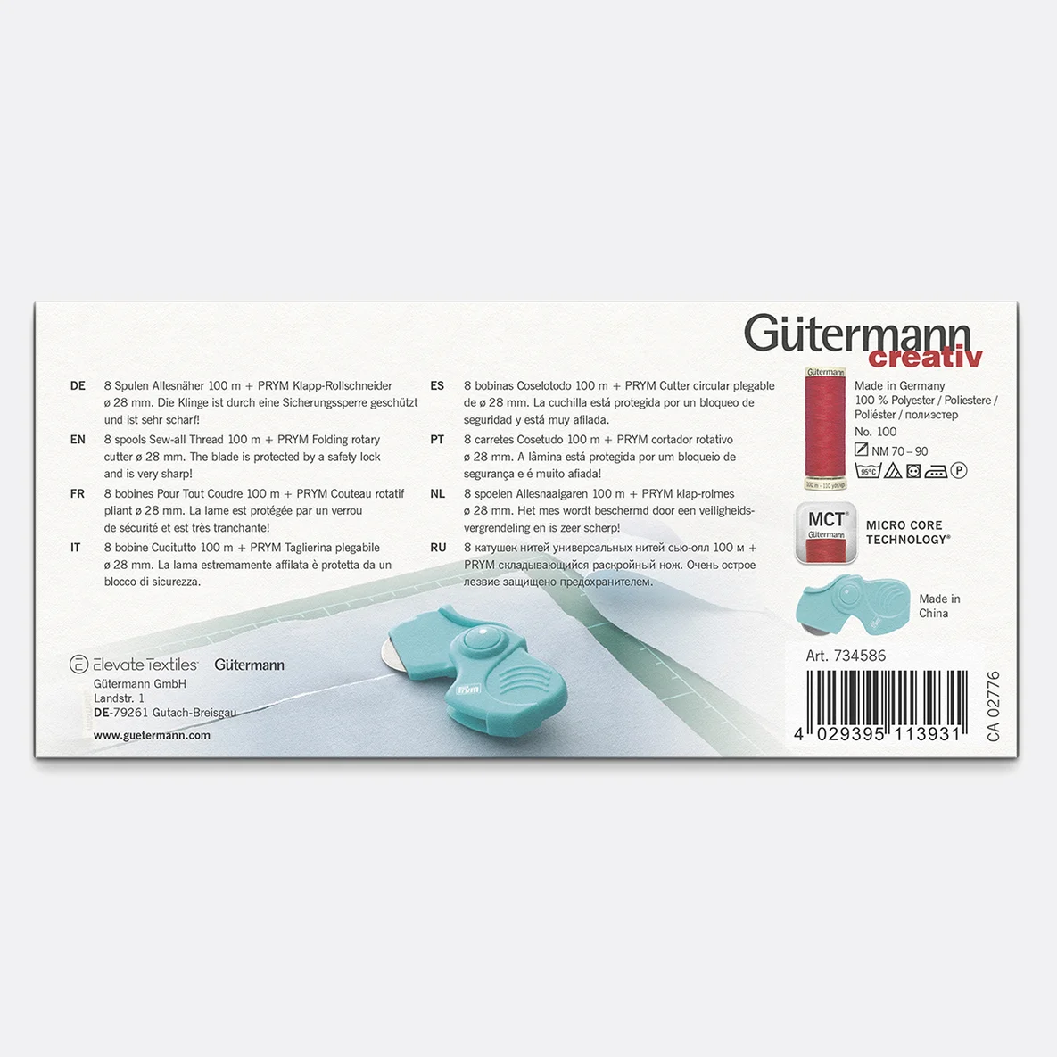 Gütermann Allesnäher Set mit PRYM Klapprollschneider