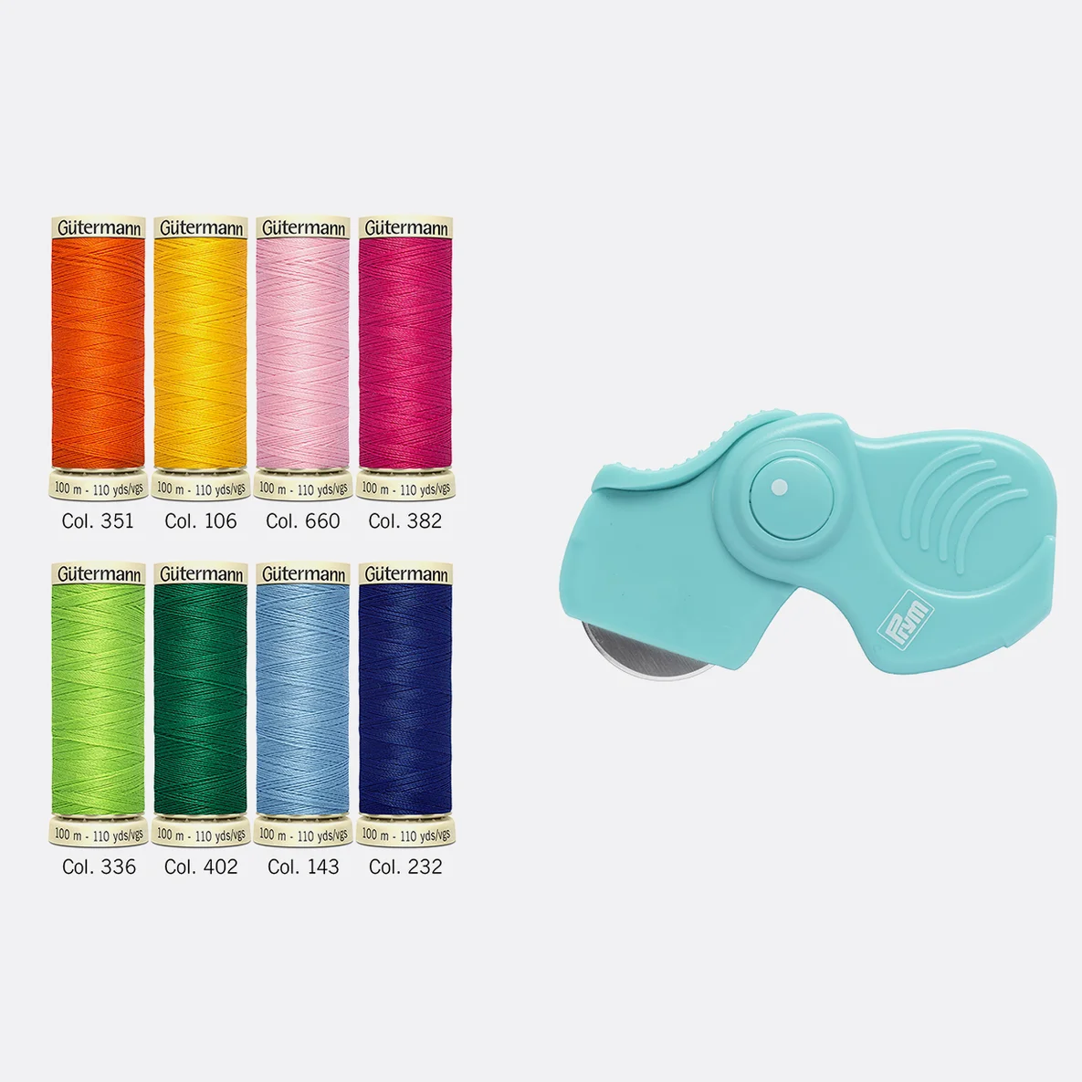Gütermann Allesnäher Set mit PRYM Klapprollschneider