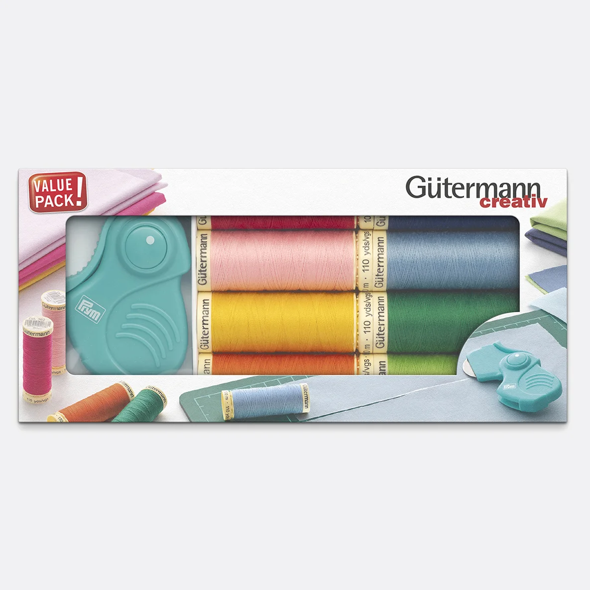 Gütermann Allesnäher Set mit PRYM Klapprollschneider