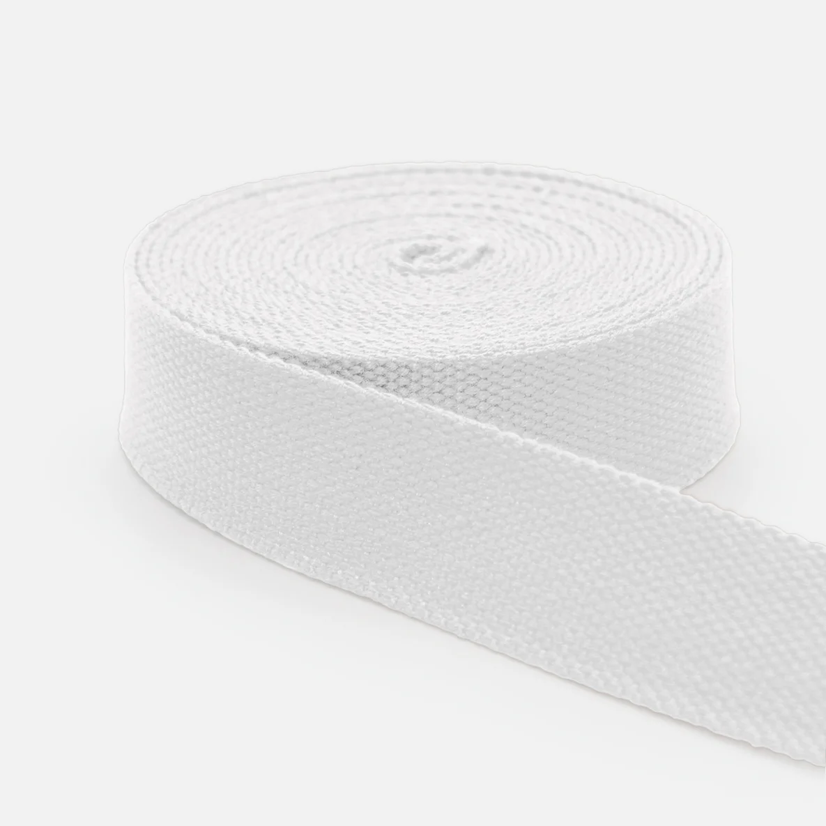 Gurtband Baumwollmix Soft 25 mm Weiß (B3)