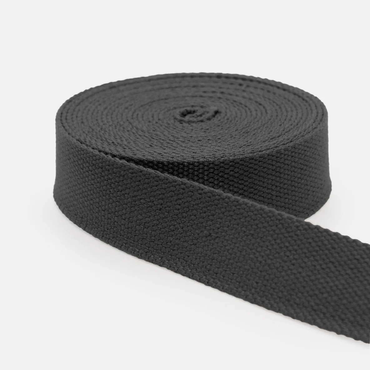 Gurtband Baumwollmix Soft 25 mm Dunkelgrau (D306)