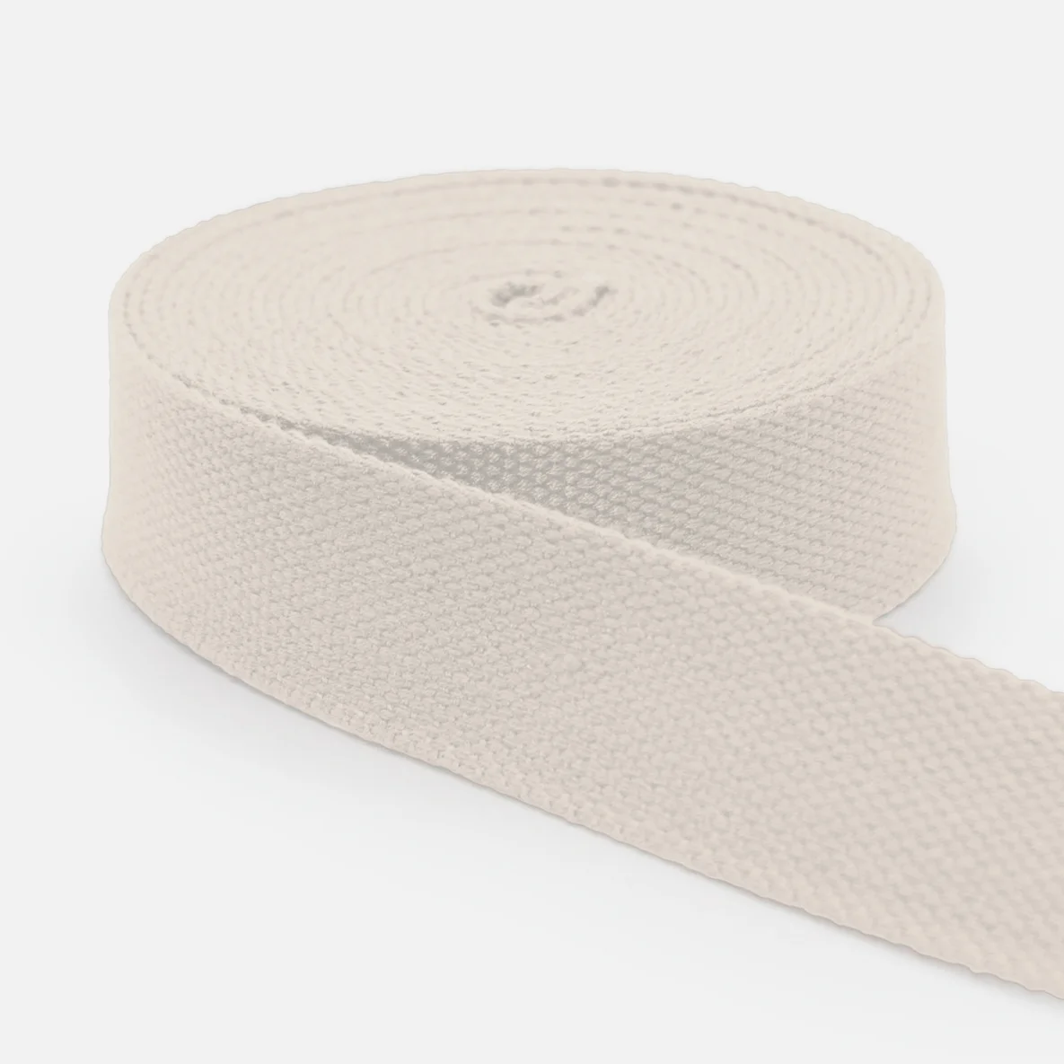 Gurtband Baumwollmix Soft 25 mm Milchweiß (D99)