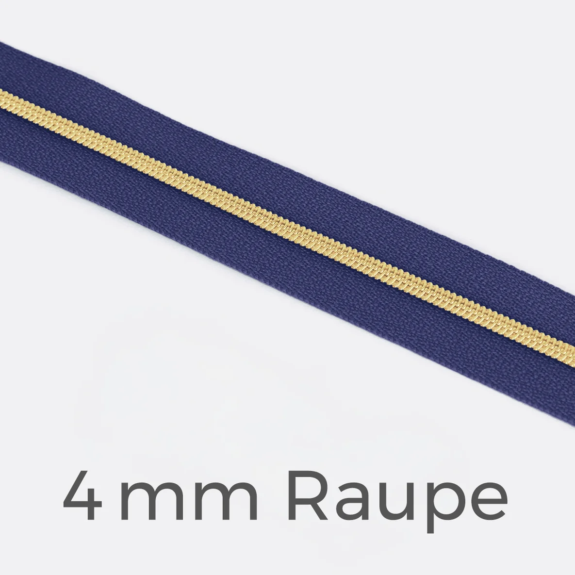 Reißverschluss Meterware Metallisiert Gold 4mm Dunkles Flieder D321