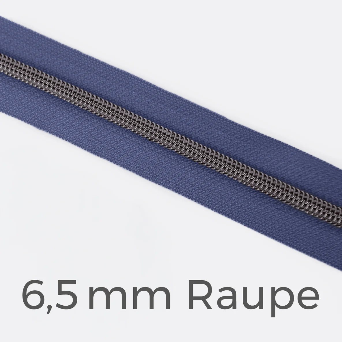 Reißverschluss Meterware Metallisiert Gunmetal 6,5mm Helles Dunkles Flieder D321