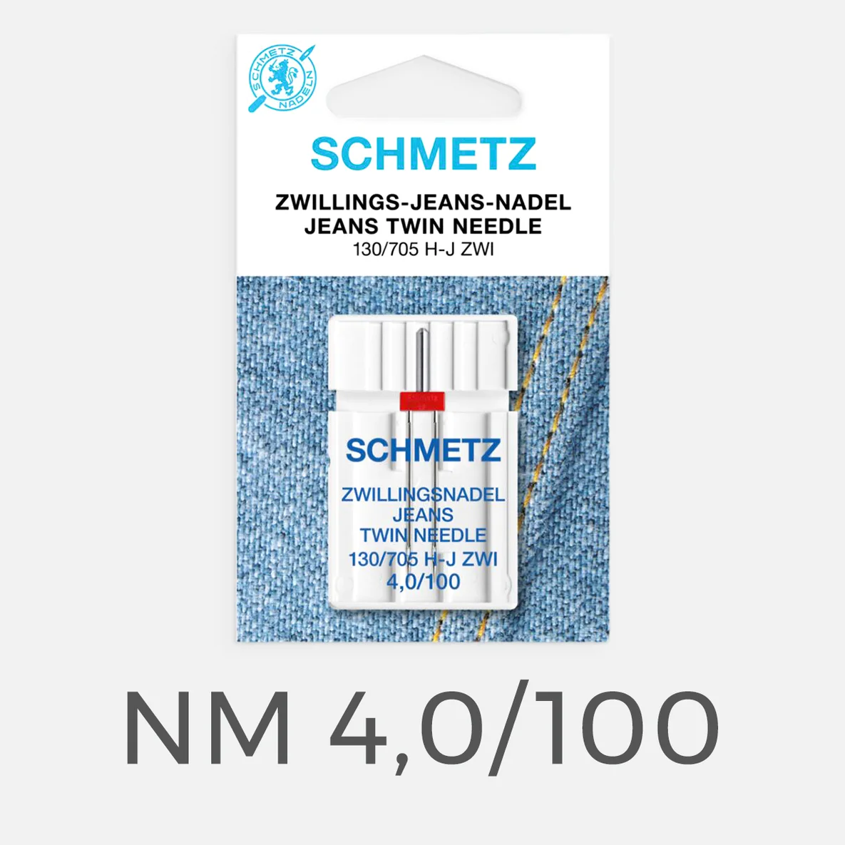 Schmetz Jeans Nähmaschinennadeln Zwillingsnadel 4,0/100