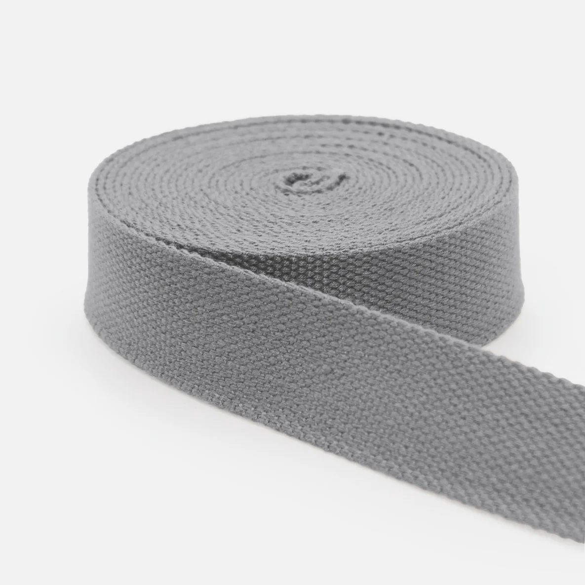 Gurtband Baumwollmix Soft 25mm Mausgrau B24