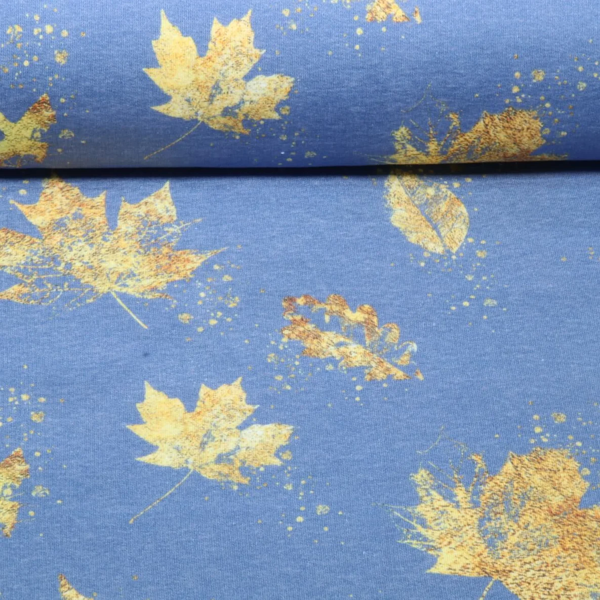 Jogging Glitzerpüppi Digital Herbstblätter jeansblau