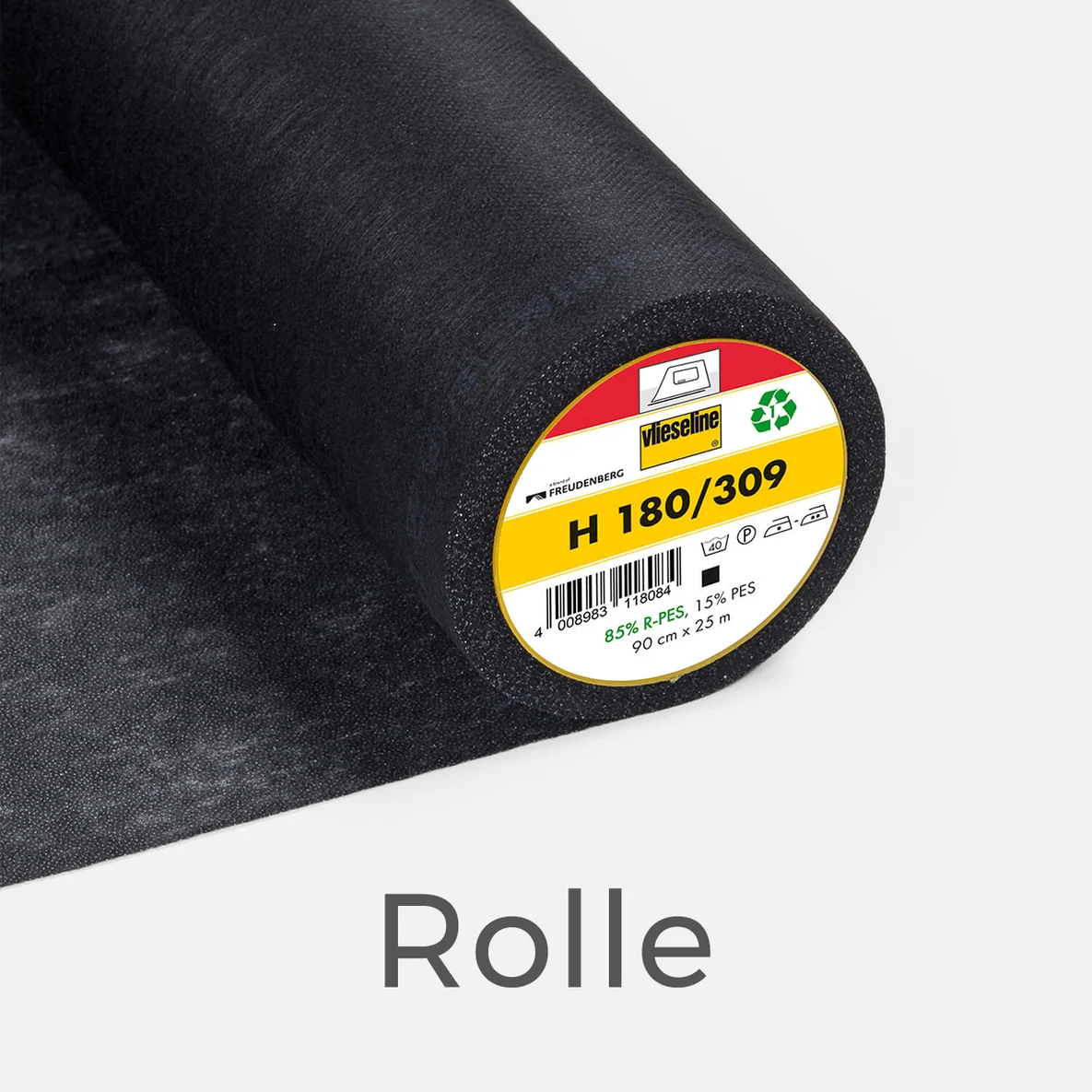 Vlieseline Bügeleinlage H180 Schwarz 90cm breit