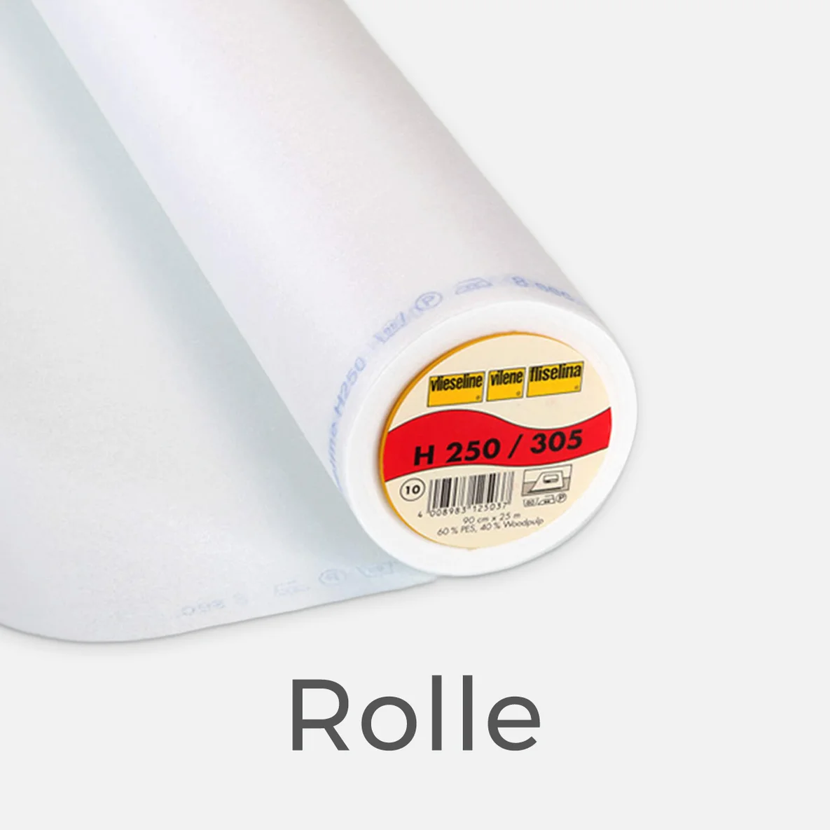 Vlieseline Bügeleinlage H250 90cm breit 25m Rolle