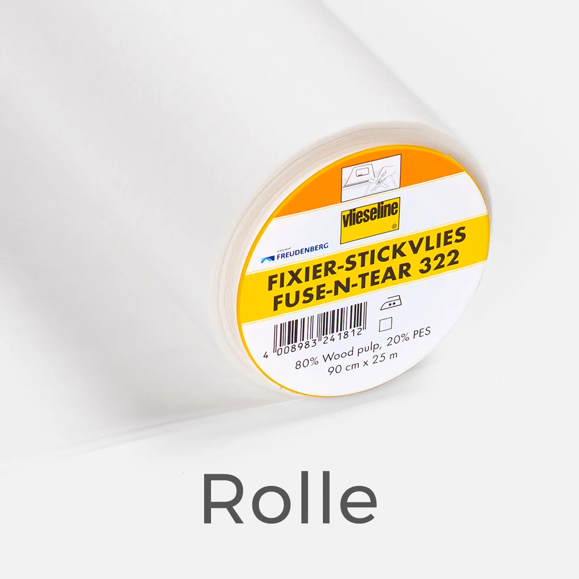Vlieseline Fixier-Stickvlies "Fuse-n-Tear" 90cm breit 25m Rolle