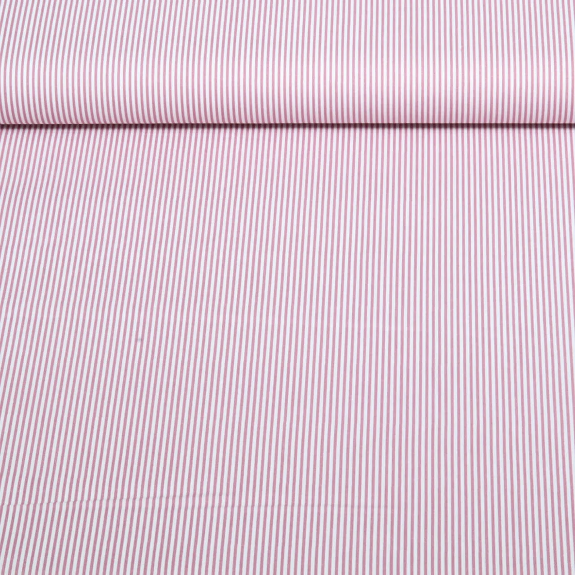  Baumwoll Popeline Ministreifen Altrosa