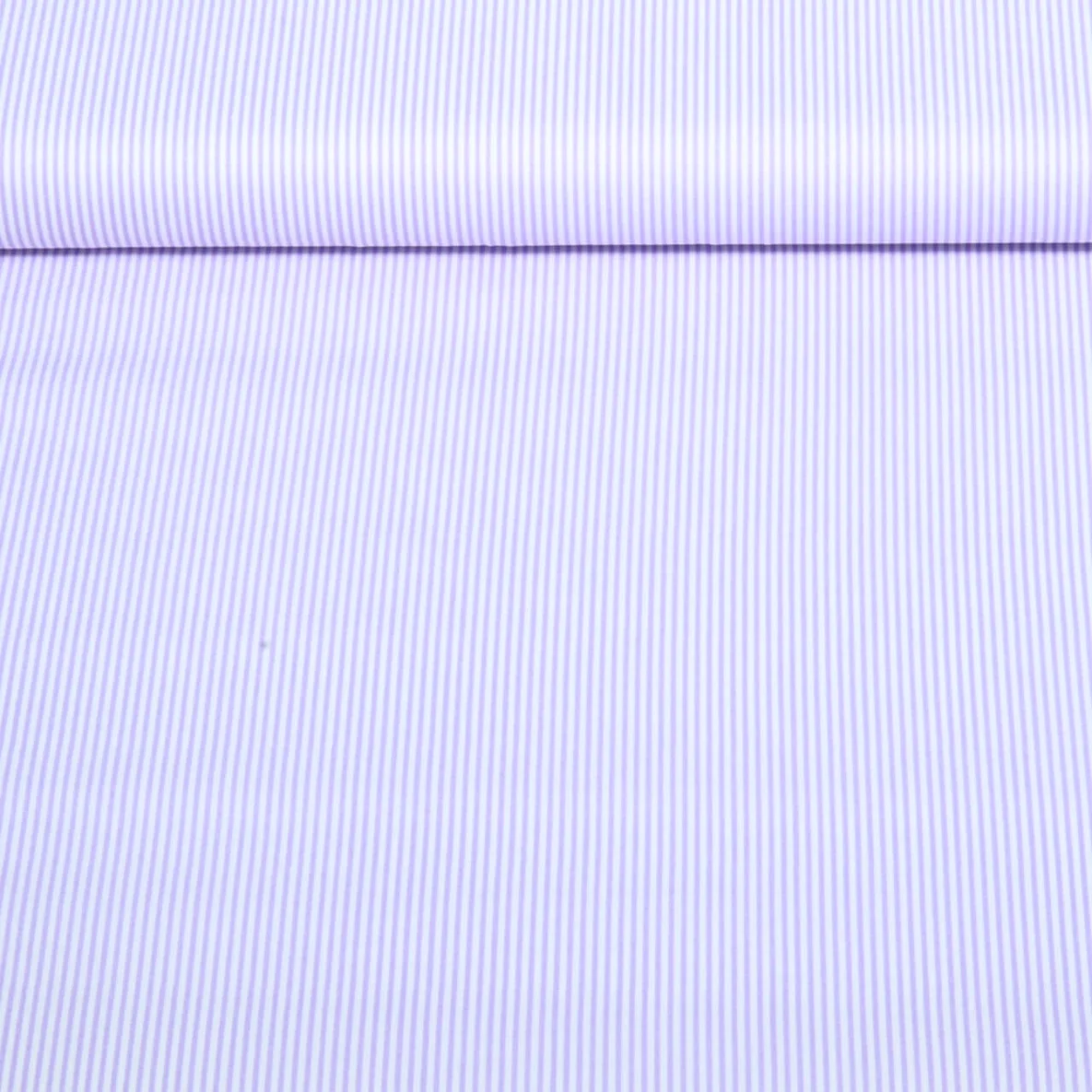  Baumwoll Popeline Ministreifen Flieder