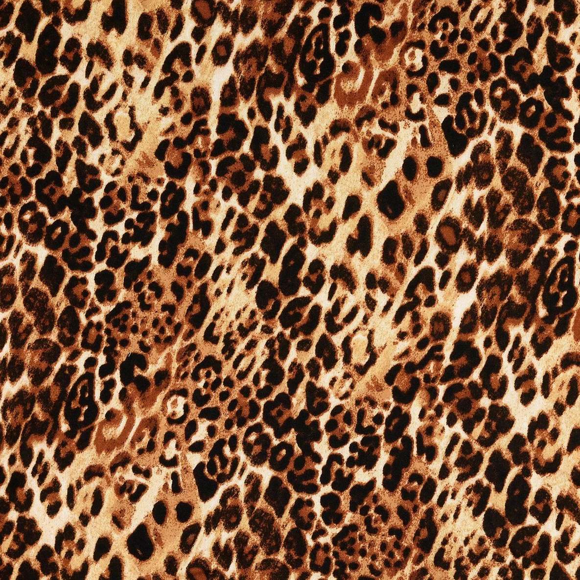  Viskose Satin Klassisches Leo Beige