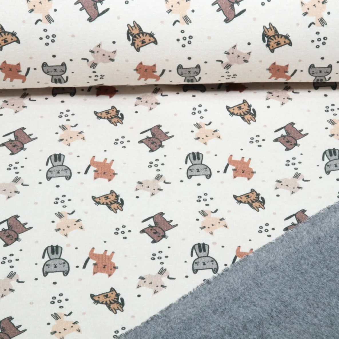 Alpenfleece Katzen Ecru