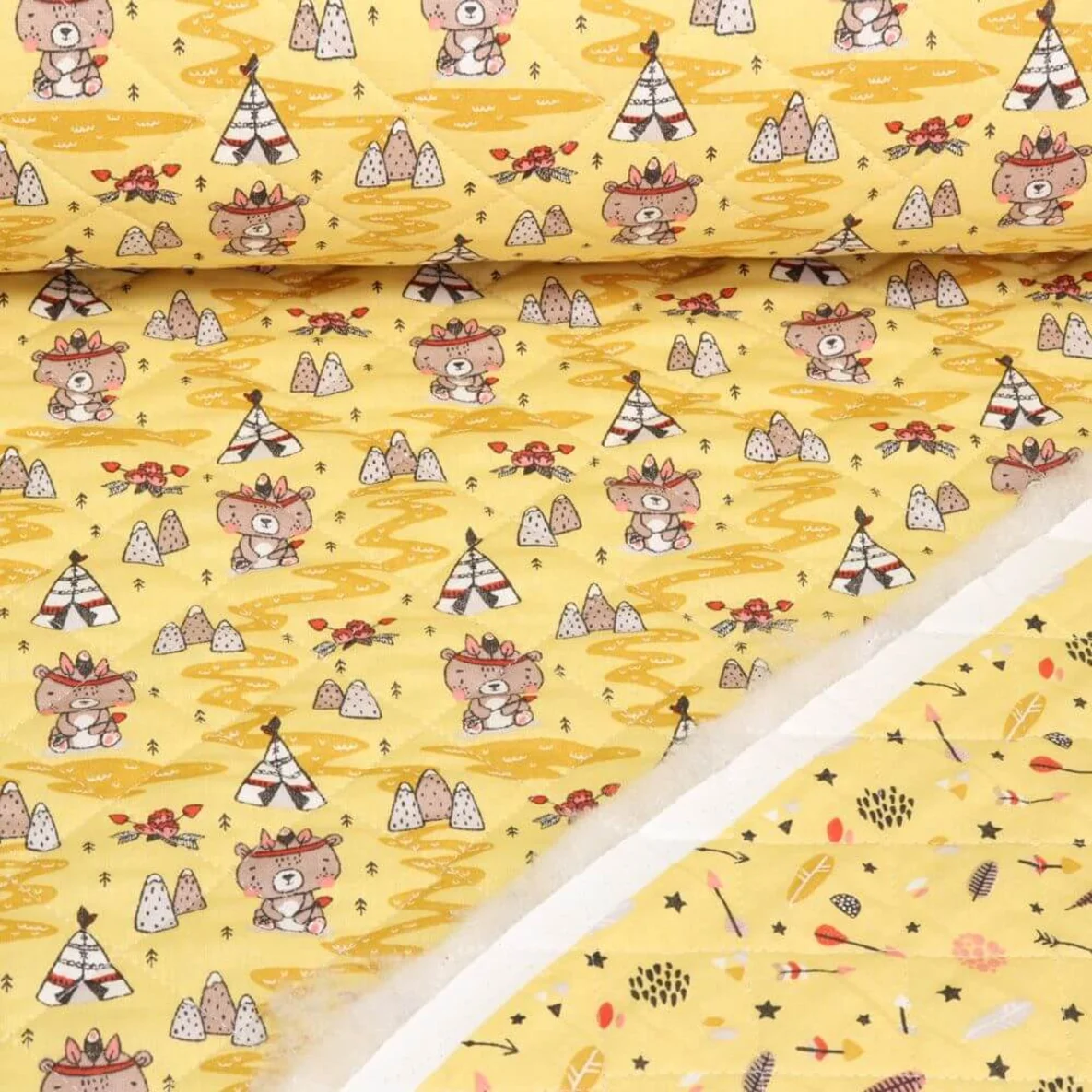 Babystepp Doubleface Bärentipi Gelb