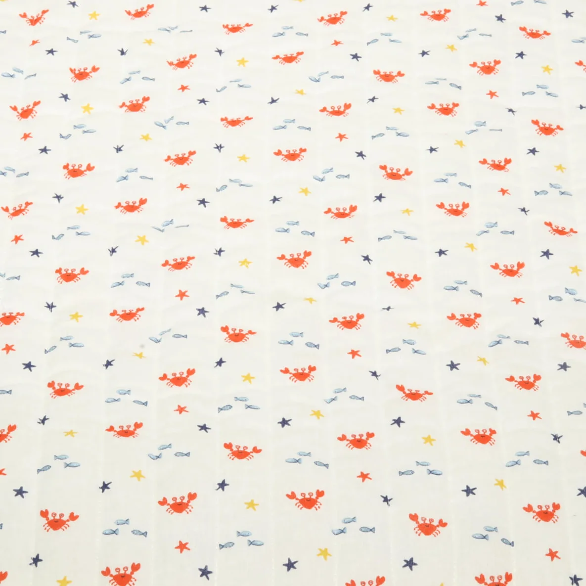 Babystepp Doubleface Kleiner Anglerbär Weiß