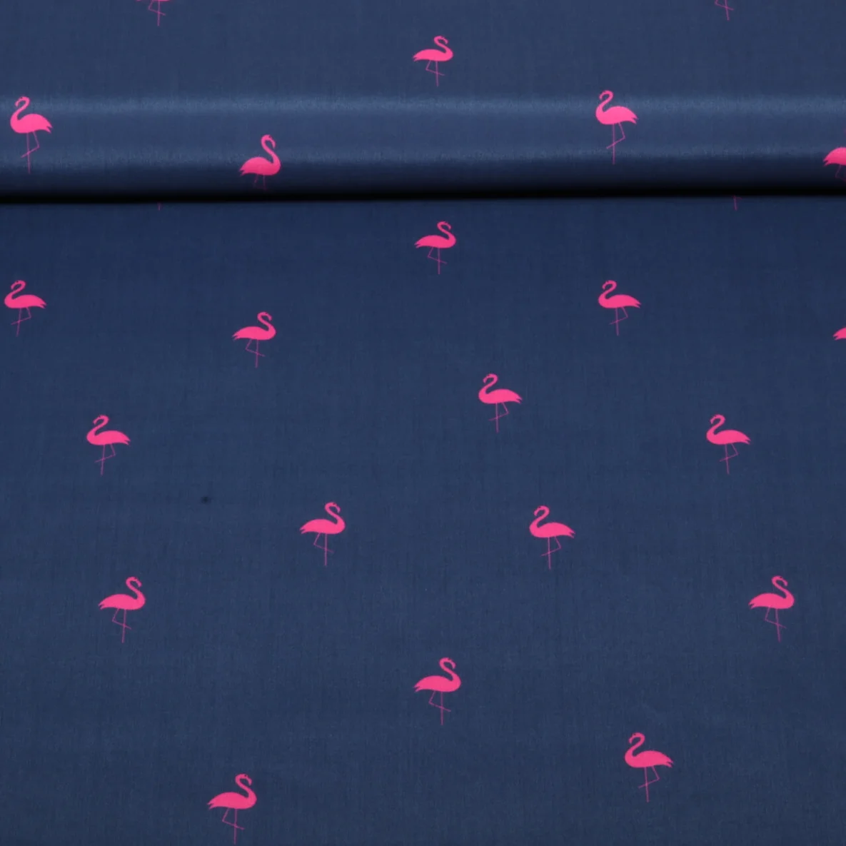 Badeshorts-Stoff Flamingos Blau