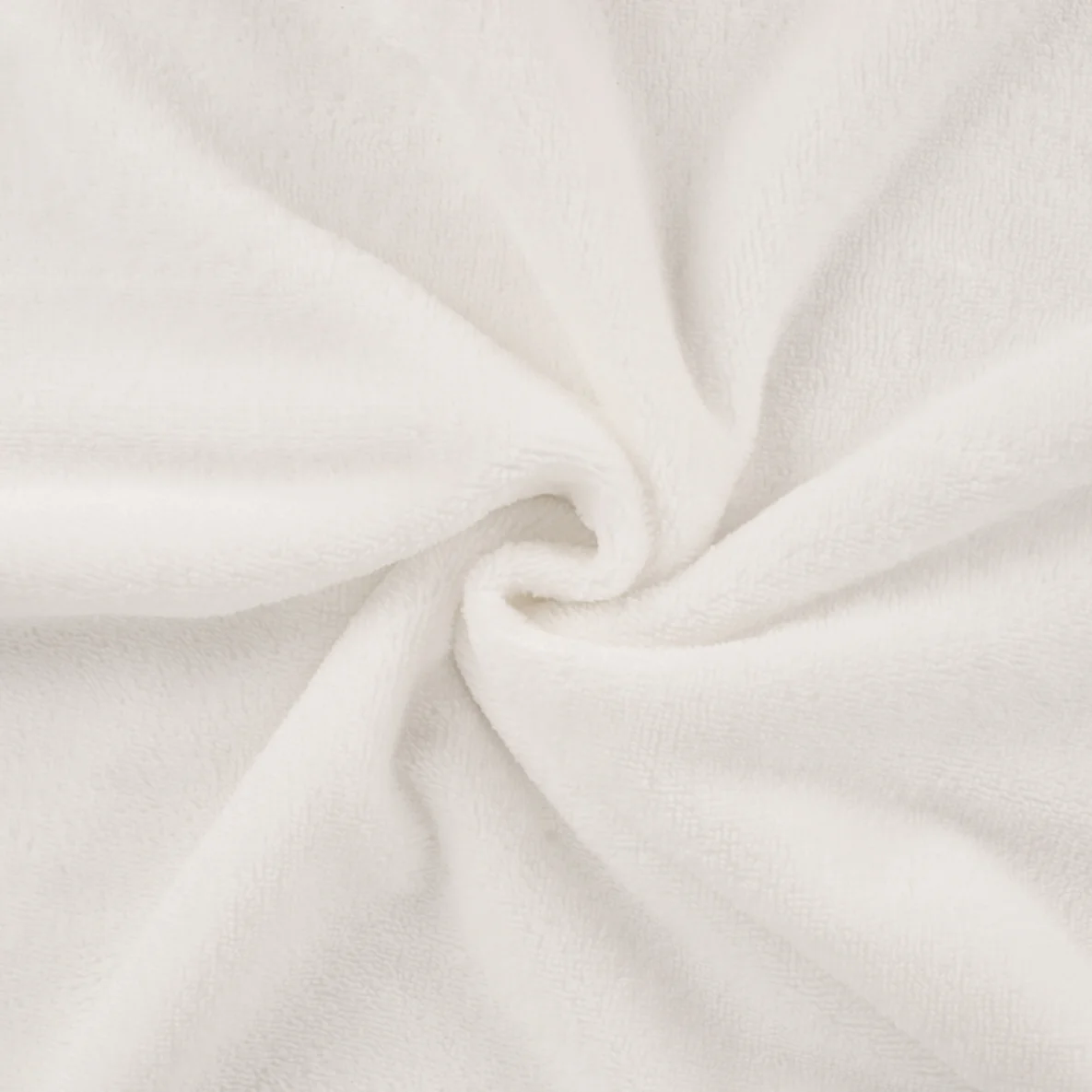 Bambusfleece Doubleface Uni Weiß