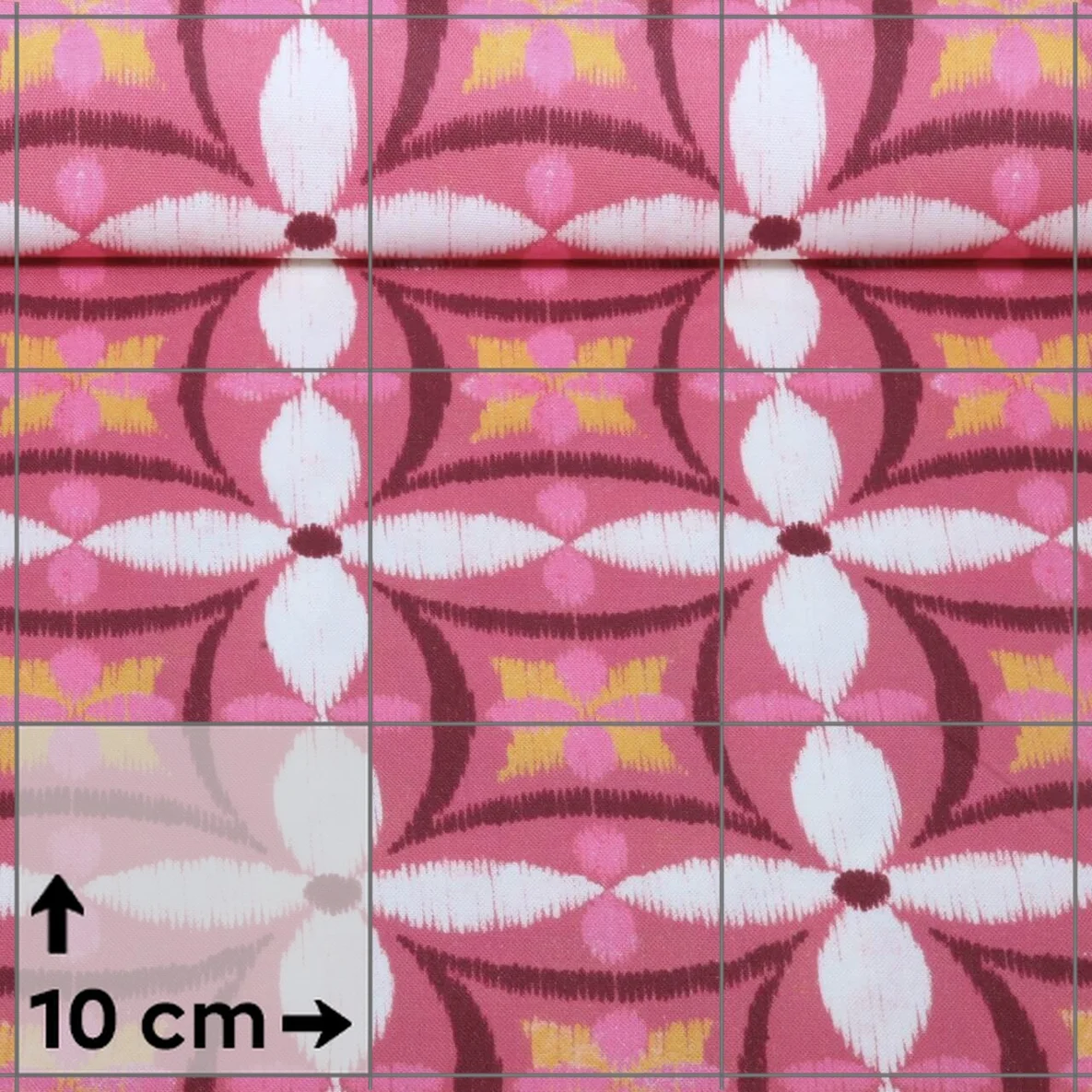 Baumwoll-Canvas Digitaldruck Große Blüten Altrosa