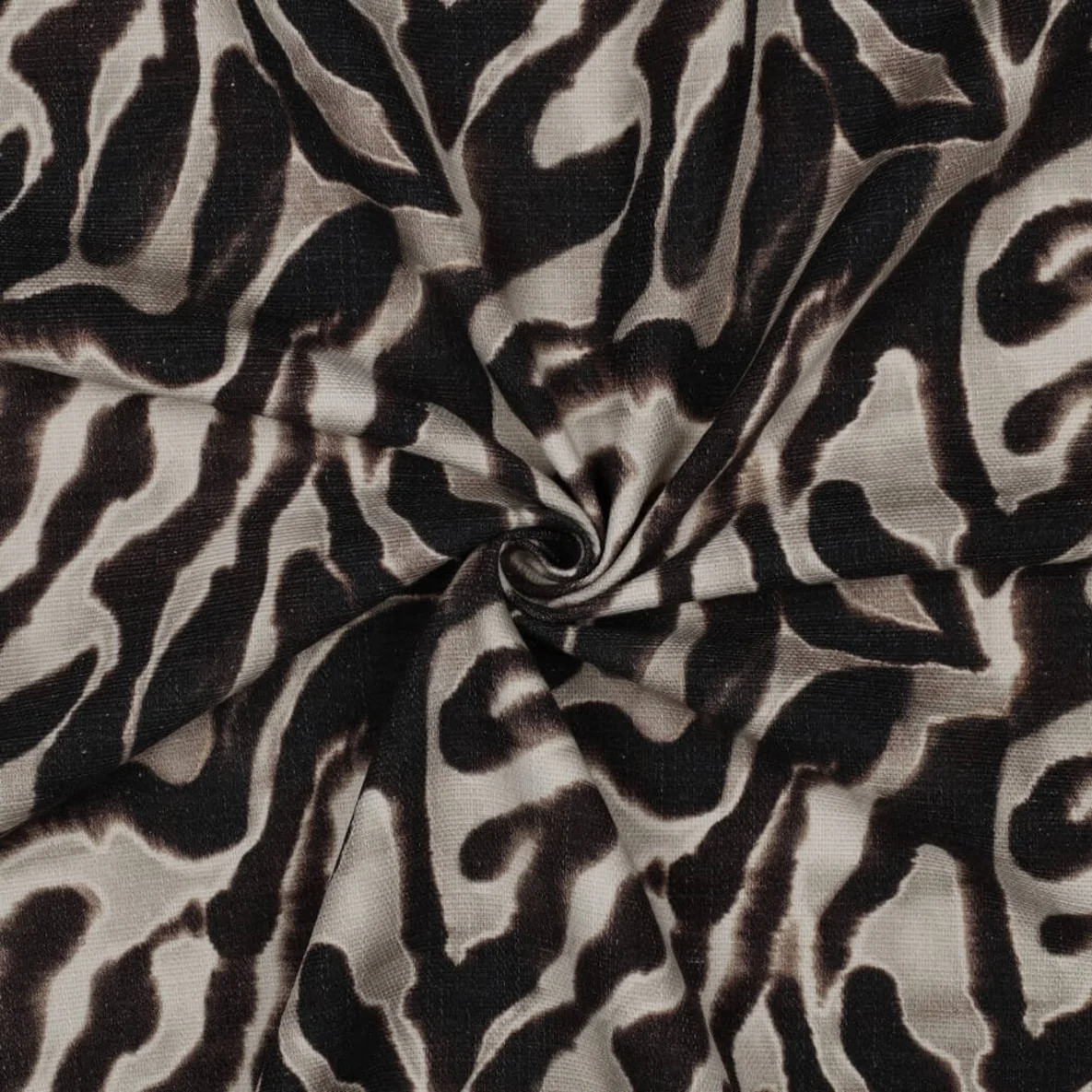 Baumwoll-Canvas Digitaldruck Slub Zebra Sand