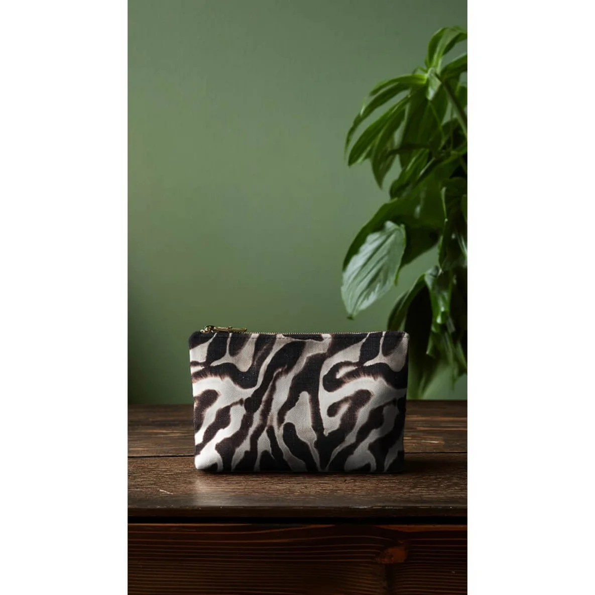 Baumwoll-Canvas Digitaldruck Slub Zebra Sand
