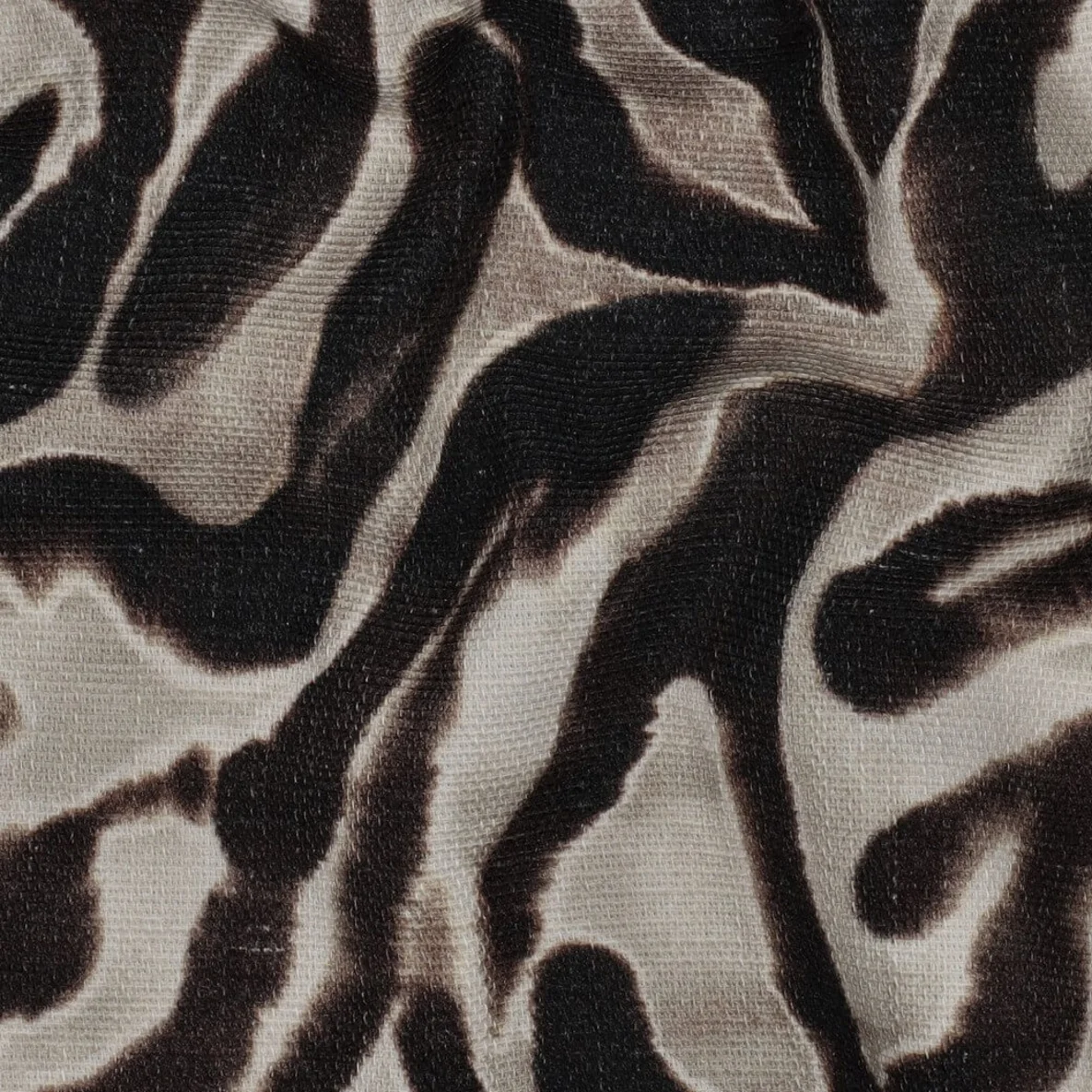 Baumwoll-Canvas Digitaldruck Slub Zebra Sand