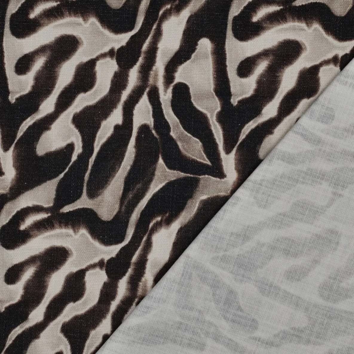 Baumwoll-Canvas Digitaldruck Slub Zebra Sand