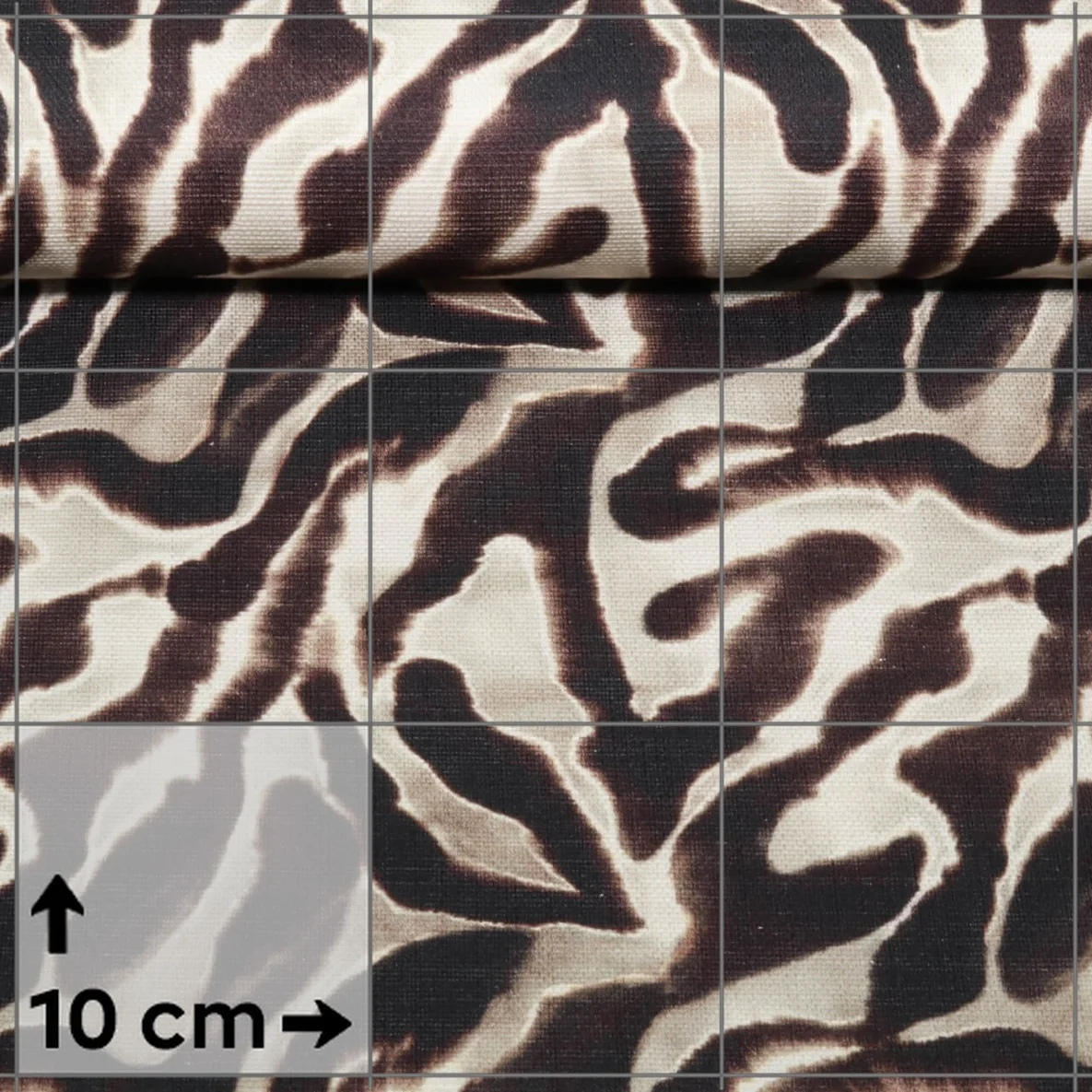 Baumwoll-Canvas Digitaldruck Slub Zebra Sand